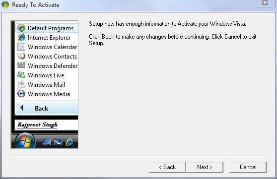 Windows Vista Activater